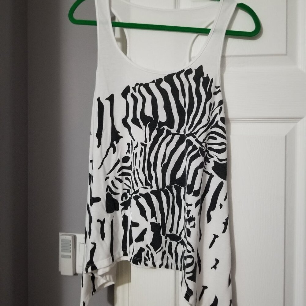 Handkerchief Zebra Racerback-Tank